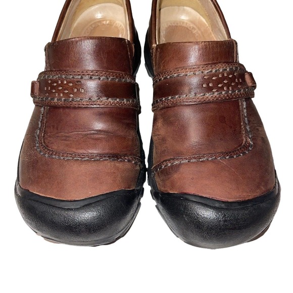 Keen Kaci Clogs Slip On Shoes Womens Size 7 Brown Leather - Picture 3 of 6
